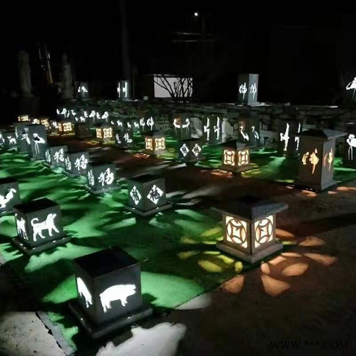 【洛彤】石雕太陽能石燈 現(xiàn)代簡約園林景觀石燈 照明燈庭院戶外仿古石燈籠