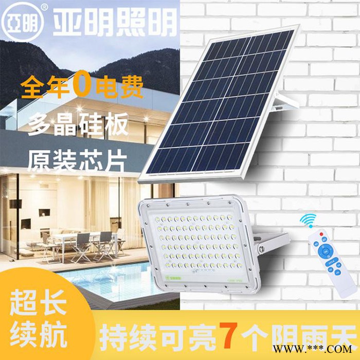 上海亞明照明led照明太陽能投光燈庭院戶外防水燈新農(nóng)村室內(nèi)家用超亮