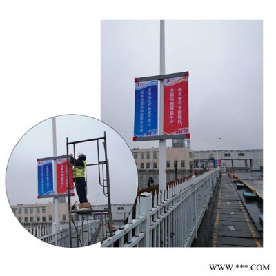 石嘴山燈桿燈箱道旗廣告牌DLDG503太陽能供電路燈桿發(fā)光燈箱燈桿牌制作廠家
