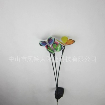 3LED草坪燈  太陽能光纖蝴蝶 太陽能發光燈太陽能庭院燈