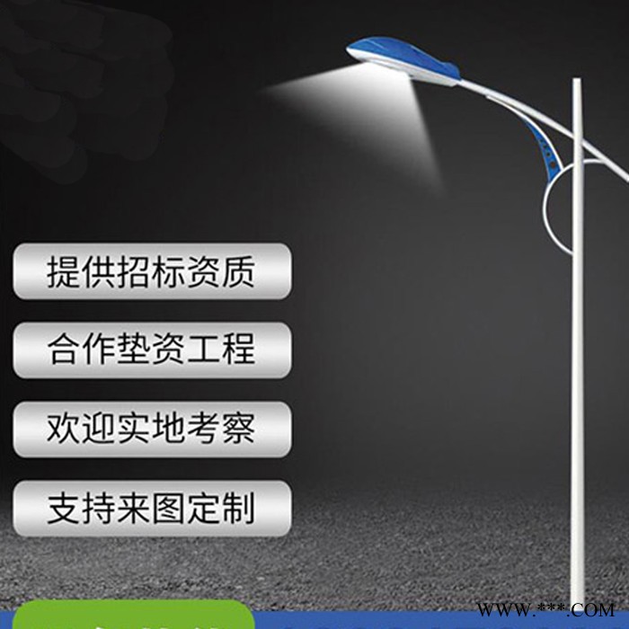**6米單臂路燈道路燈戶外金屬道路歐式led太陽(yáng)能路燈