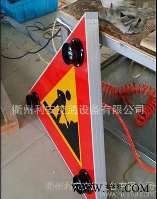 出口**款式太陽能施工警示三角標(biāo)牌帶3*100mm警示燈