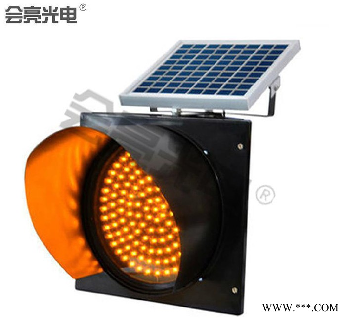 太陽(yáng)能黃閃燈 交通黃閃燈 交通信號(hào)燈 LED警示燈30cm