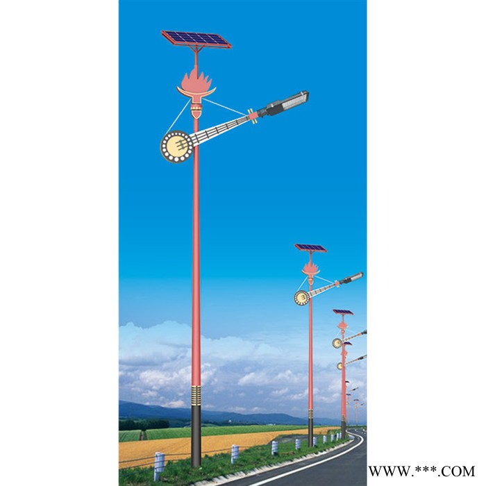 華朗HL-26303 民族特色太陽(yáng)能路燈6M 8M道路燈廠家