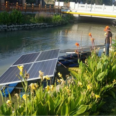 綠博斯LBSSUN-TL 太陽能推流曝氣 環保專用光伏曝氣増氧機 水庫池塘浮筒曝氣機 河道曝氣機 污水處理光伏噴泉曝氣機