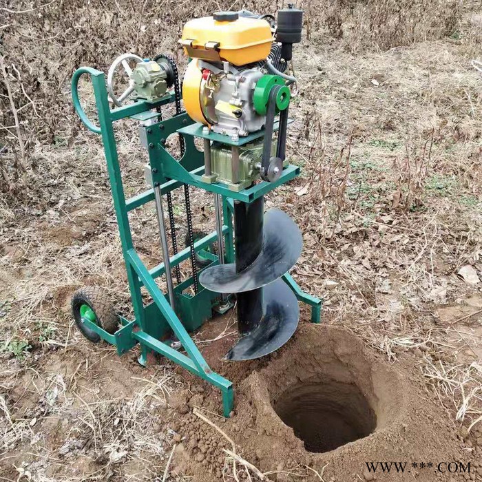 手提植樹打眼機 工地牧場打樁埋柱挖坑機 啟航新款光伏發電鉆坑機