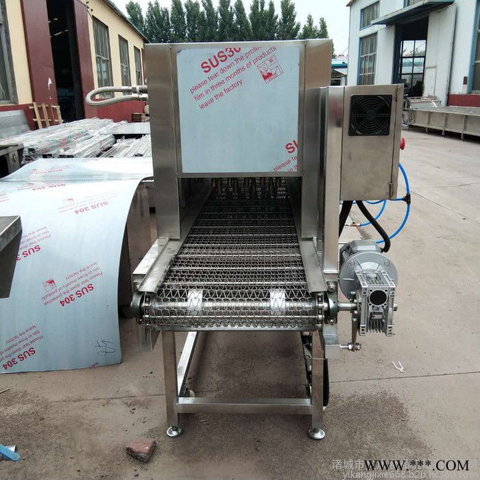 義康牌SMJ-2000型整雞天然氣燒毛機 大鵝液化燒毛機 雙火源烤毛設備