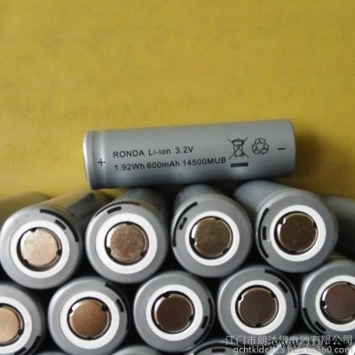 江門市朗達鋰電池有限公司  14500 3.2v  圓柱形磷酸鐵鋰