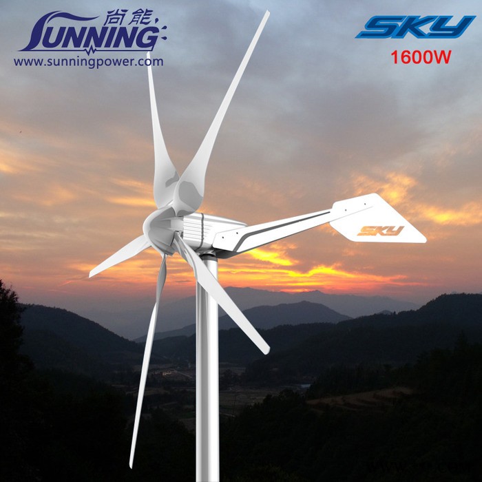 供應(yīng)新疆地區(qū)1600W家用小型風(fēng)力發(fā)電機風(fēng)光互補供電系統(tǒng)**