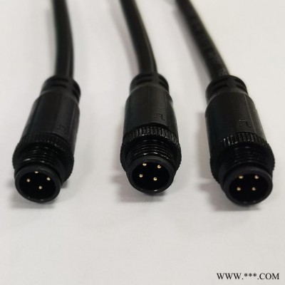 龍之翼生產廠家TPU彈力線，四芯防水電線插頭信號傳輸彈簧線。航空防水插頭，光伏連接器插頭