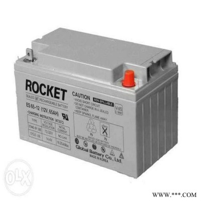 ROCKET蓄電池ESL65-12 12V65AH消防設備電源電池 UPS蓄電池 EPS直流屏電池 光伏發電蓄電池