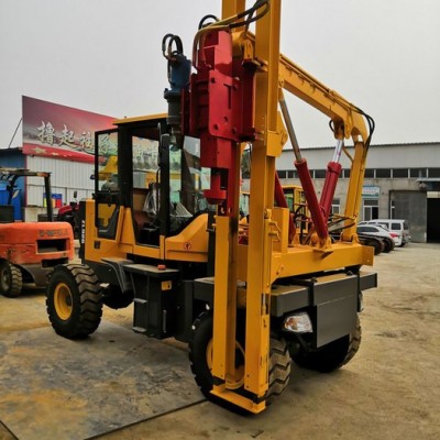 新款直銷(xiāo) 小四輪打樁機(jī)  光伏打樁機(jī)  高速護(hù)欄打樁機(jī)