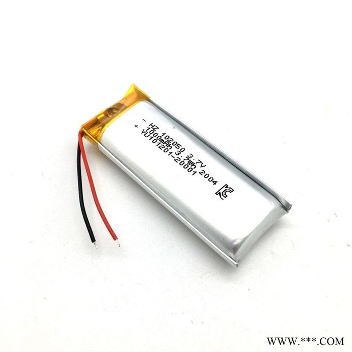 KC UN38.3 MSDS認(rèn)證3.7V聚合物鋰電池102050-1200mah.家電電動(dòng)玩具按摩器美容