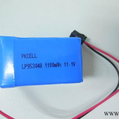 聚合物鋰電池 LP953048-1100mah 7.4V 按摩器專用鋰電池 定做