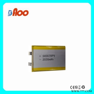 高品質(zhì) 3.7V聚合物鋰電池   345670PV 2030mAh 手機(jī)充電電池