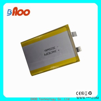 高品質(zhì) 高質(zhì)量 3.7V聚合物鋰電池  346783PV 3020mAh 可充電電池