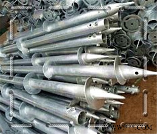 【波優帝】螺旋地樁 太陽能電站光伏支架 預埋樁基地釘 廠家加工批發