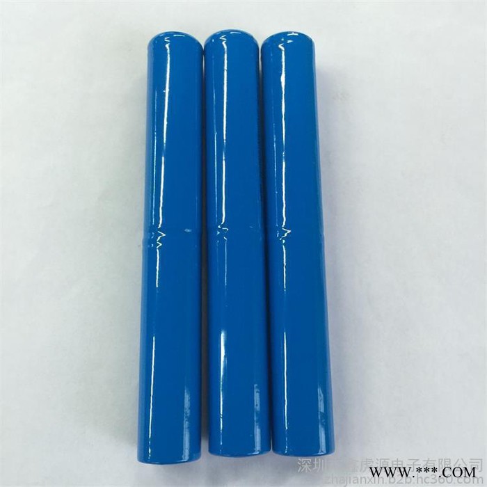 18650兩節并聯一字形加尖頭鋰電池3.7V3000mAh強光手電筒電池