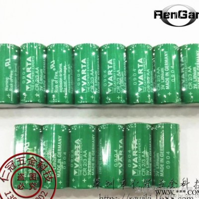 原裝進口VARTA德國瓦爾塔 CR2/3AA CR-2W 3V PLC鋰電池 全新現(xiàn)貨