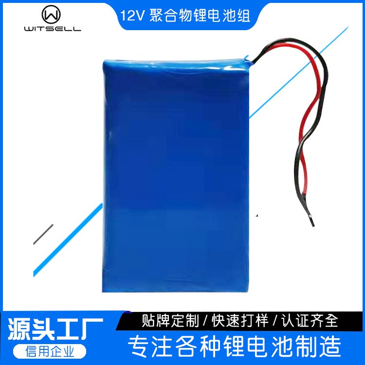 工廠批發(fā)12V聚合物鋰電池各種容量燈帶音響監(jiān)控氣燈空氣凈化器