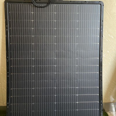 150W半柔性太陽能光伏板陽臺圍欄輕質組件單晶硅充電板組件