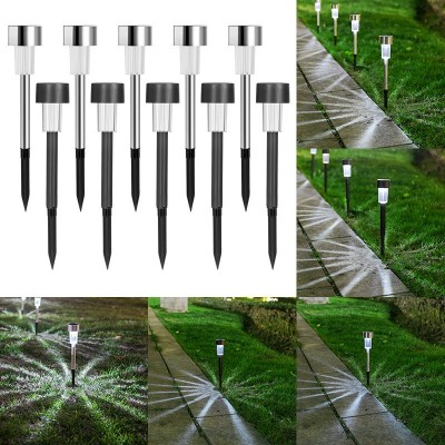 太陽(yáng)能小管燈戶外庭院花園燈別墅裝飾光影防水氛圍地插草坪小夜燈