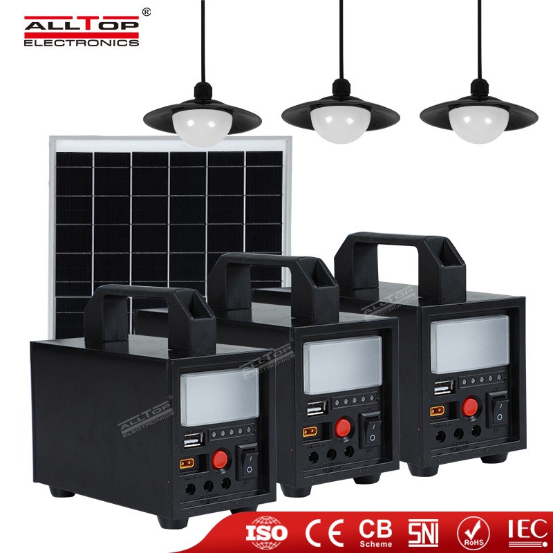 太陽能燈家用磷酸鋰光源款小系統12V60W發電儲電發電機組移動電源
