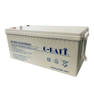 廠家直供12V200AH太陽能風(fēng)能UPS 用鉛酸膠體蓄電池深循環(huán)電池