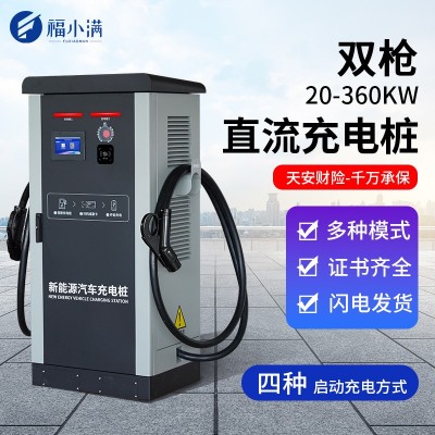 新能源電動(dòng)汽車直流充電樁120KW戶外380V商用建站單雙槍快充共享