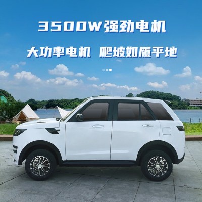 電動(dòng)四輪車家用代步車?yán)项^樂(lè)新能源汽車油電兩用成年人四輪電瓶車