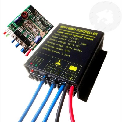 新品MPPT升壓風力發(fā)電機控制器12v24v400W500w600W8 00W跨境渦輪機