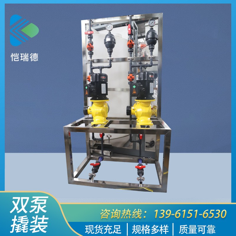 雙泵撬裝計(jì)量泵撬裝組合加藥裝置全自動加藥系統(tǒng)污水處理設(shè)備