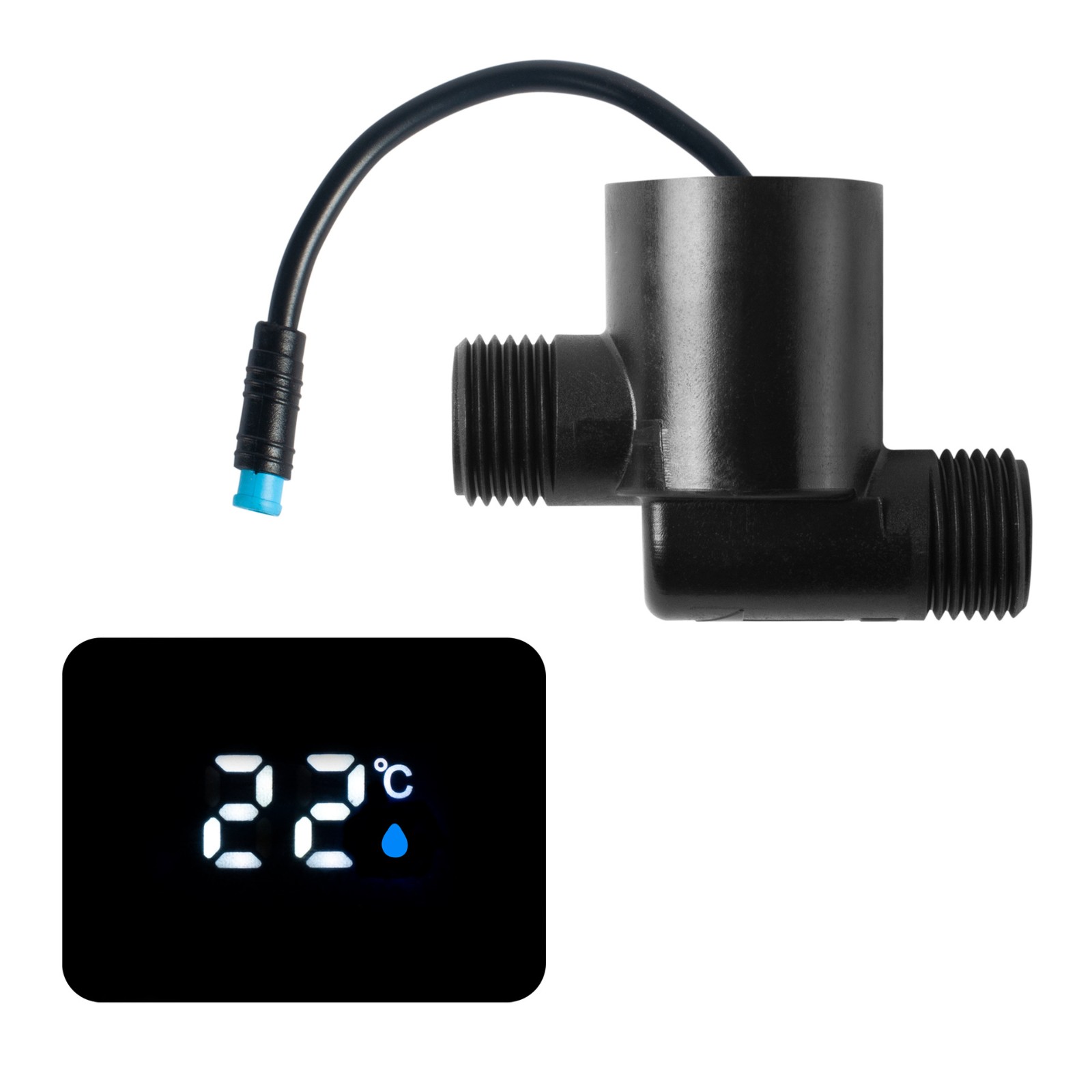 微型水力發電機花灑面盆抽拉龍頭數顯家用智能衛浴超亮數顯發電機