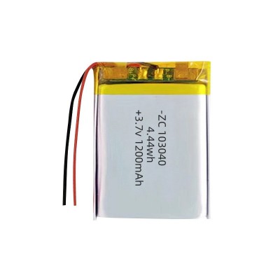 廠家批發103040聚合物鋰電池3.7v 1200mAh 按摩儀補 水儀音響電池